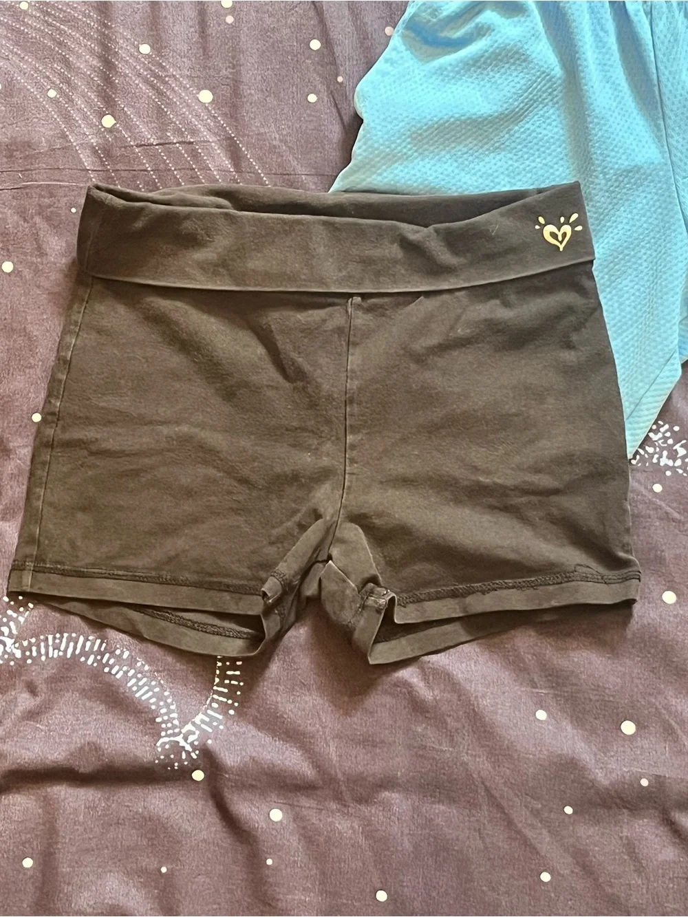 Girls Sz S(6/7) 2 pairs of shorts Nike Mesh Justice fold over bike shorts bundle